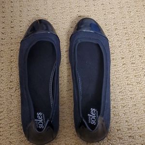 Black flat dress flats size 91/2 W